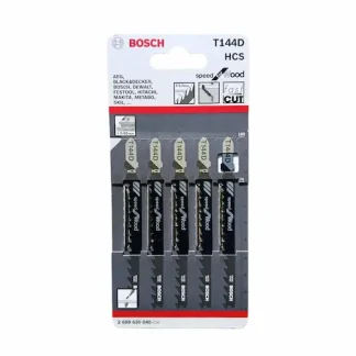 לחיתוכים מהירים סט 5 מסוריות ג'קסון לעץ Bosch - דגם T144D, חיתוך ישר ומהיר מאוד Speed for Wood להב גמיש וחזק ושניים מושחזות ומוסטות לטריפה של כל עץ.