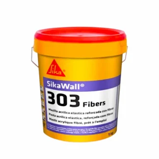סיקה וול 303 Fibers משחה אקרילית גמישה עם סיבי שיריון למילוי סדקים ותיקון קירות, פנים וחוץ שפכטל מוכן לשימוש, מסר ריח, הניתן לשיוף והחלקה מגיע בדלי 5 ק"ג.
